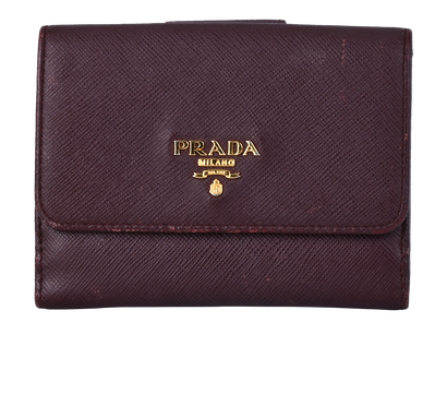 Prada Small Wallet, &pound;150, Accessories, Purple, Leather, Front view
